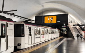 Pantalla Metro Barcelona